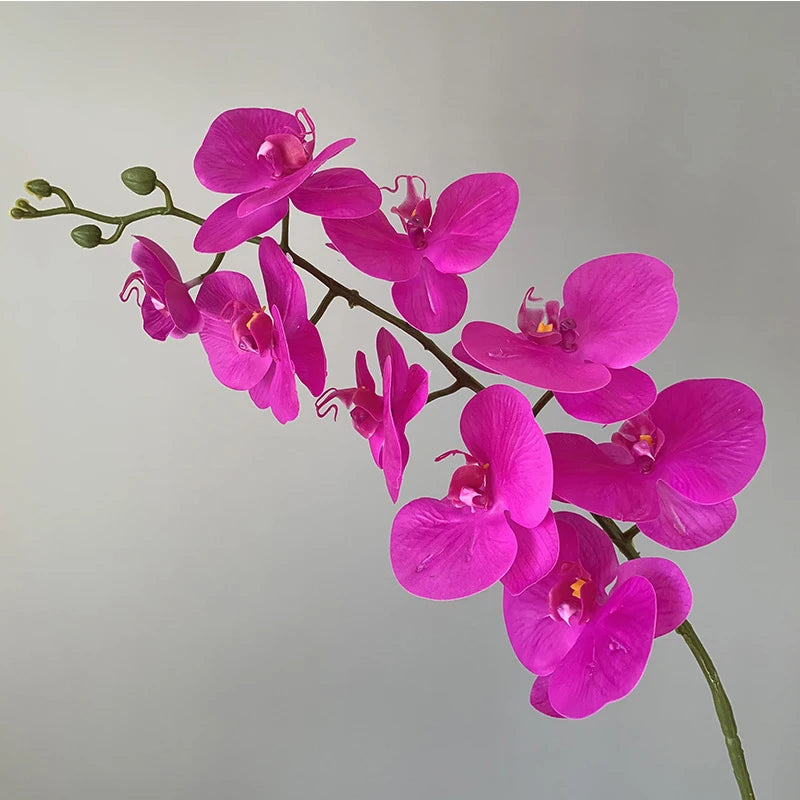 Realistic Textured Artificial Phalaenopsis Orchid Flowers; Perfect for Family, Wedding Decor, and DIY Ornaments.