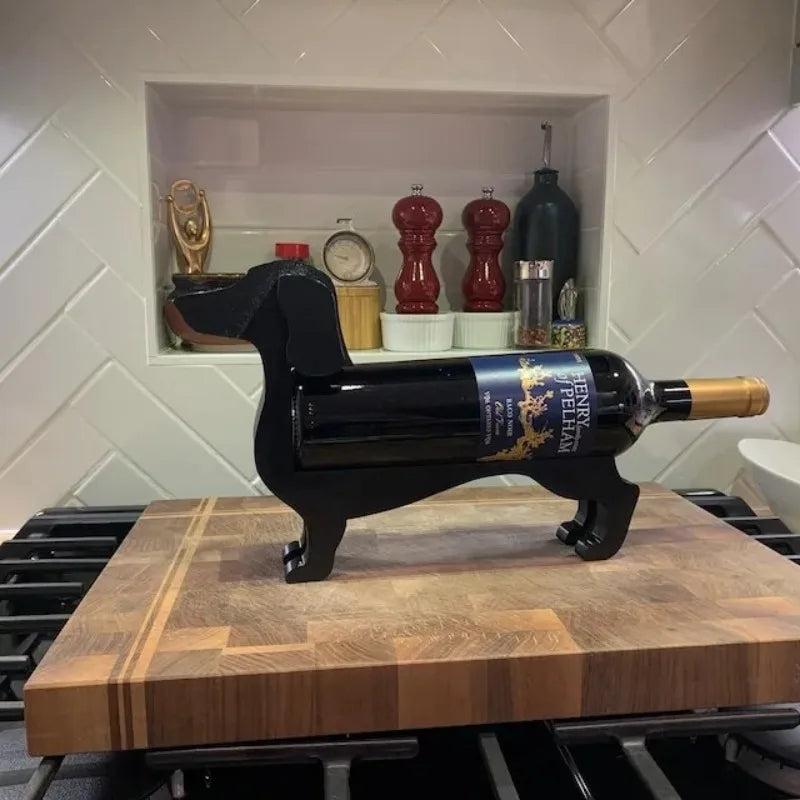 Sausage Dog / Dachshund Wine Bottle Holder – Unique & Stylish Wine Rack for Home & Bar Décor