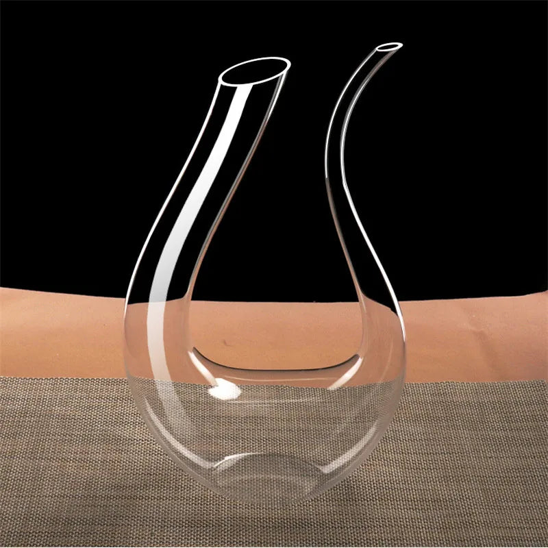 Crystal U-shaped Wine Decanter 1500ML Whiskey Decanter Carafe Set Luxury Handmade Red Wine Brandy Champagne Glass Bottle Party